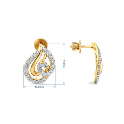 Genn Diamond Earrings In Gold